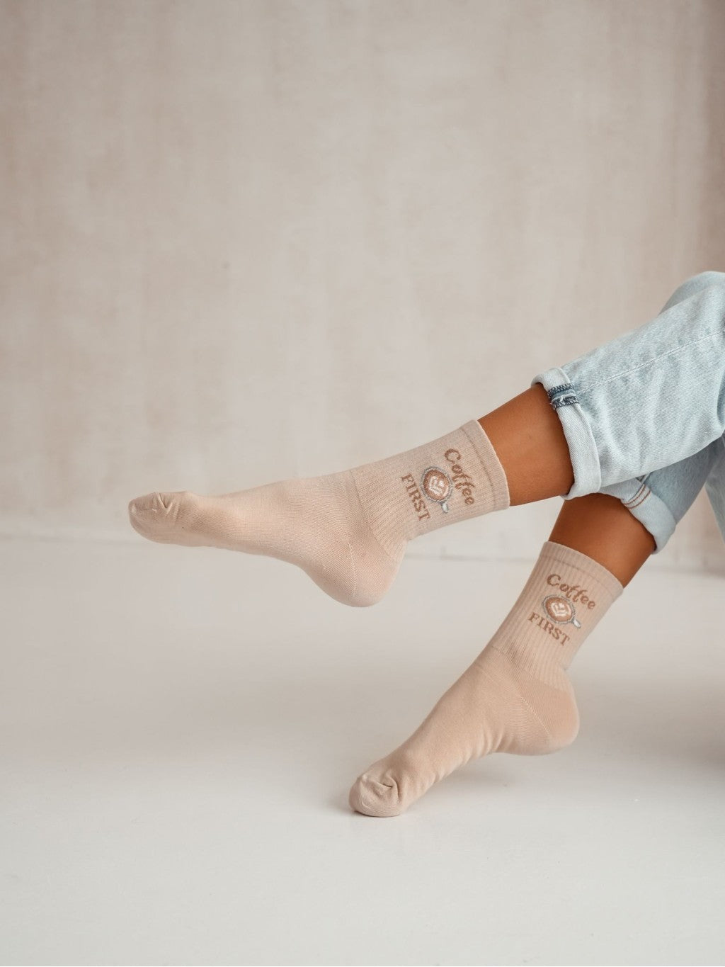 1 Paar Lycille Socken 37/41 aus Baumwolle COFFEE