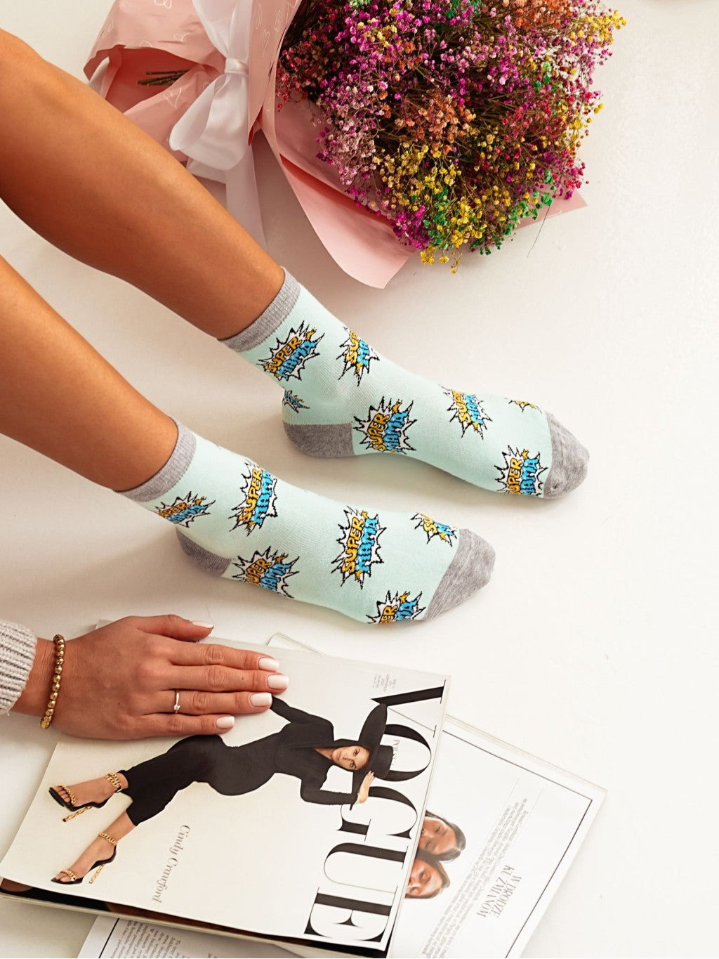 1 Paar Lycille Socken 37/41 aus Baumwolle SUPER MAMA
