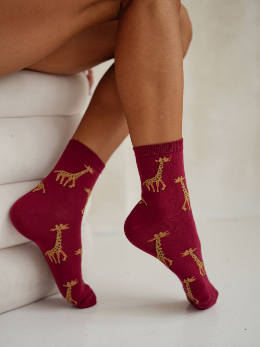 1 Paar Lycille Socken 37/41 aus Baumwolle GIRAFFE