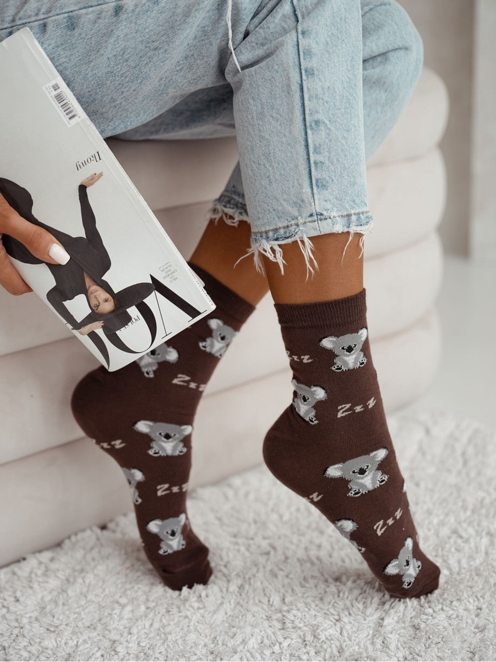 1 Paar Lycille Socken 37/41 aus Baumwolle KOALA