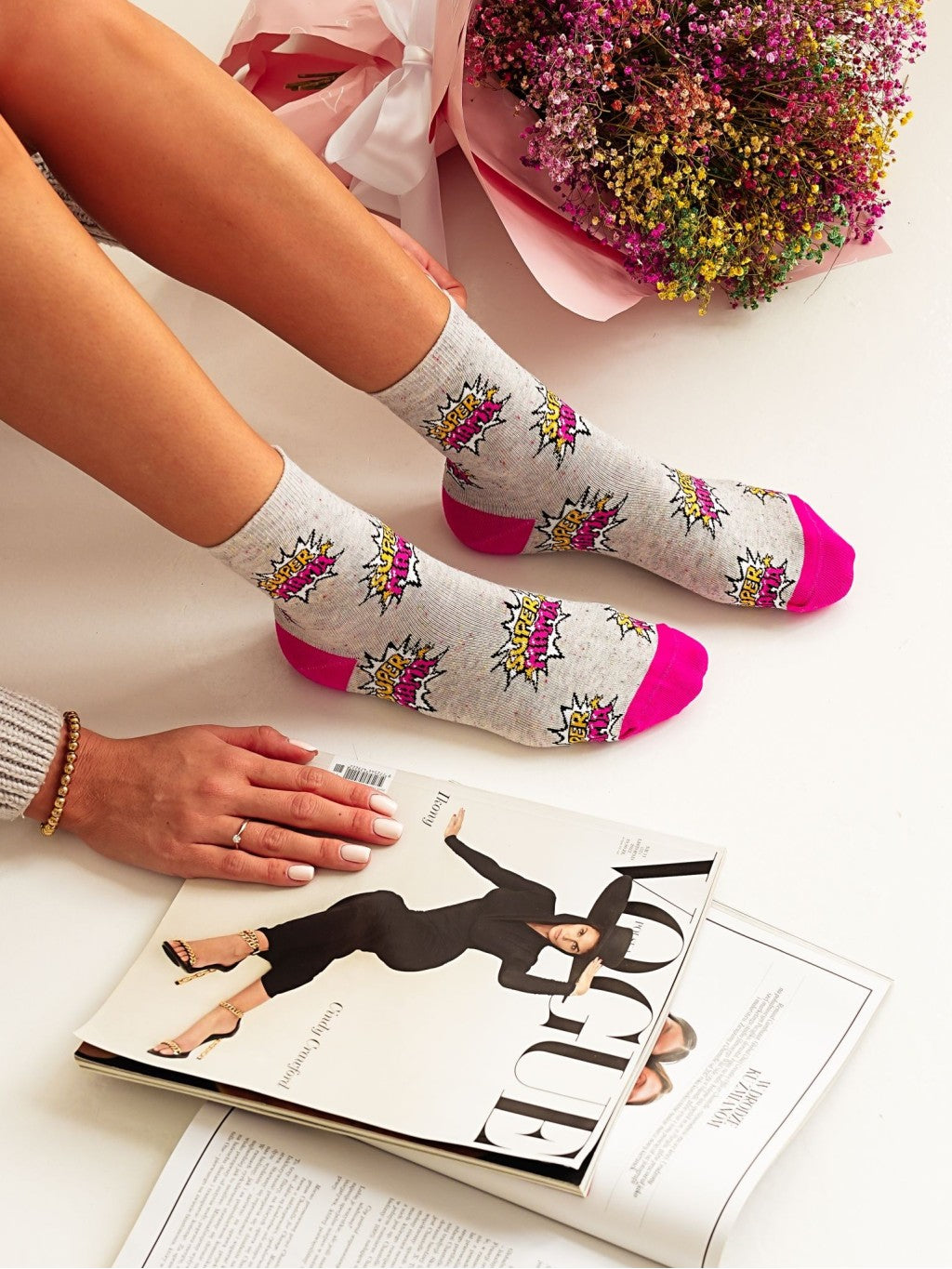 1 Paar Lycille Socken 37/41 aus Baumwolle SUPER MAMA