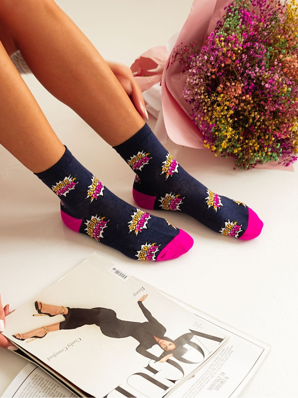 1 Paar Lycille Socken 37/41 aus Baumwolle SUPER MAMA