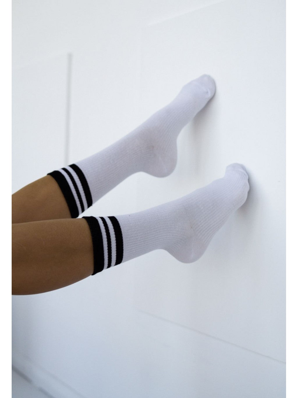 1 Paar moderne Lycille Langsocken 37/41 aus Baumwolle mit Streifen im Bündchen