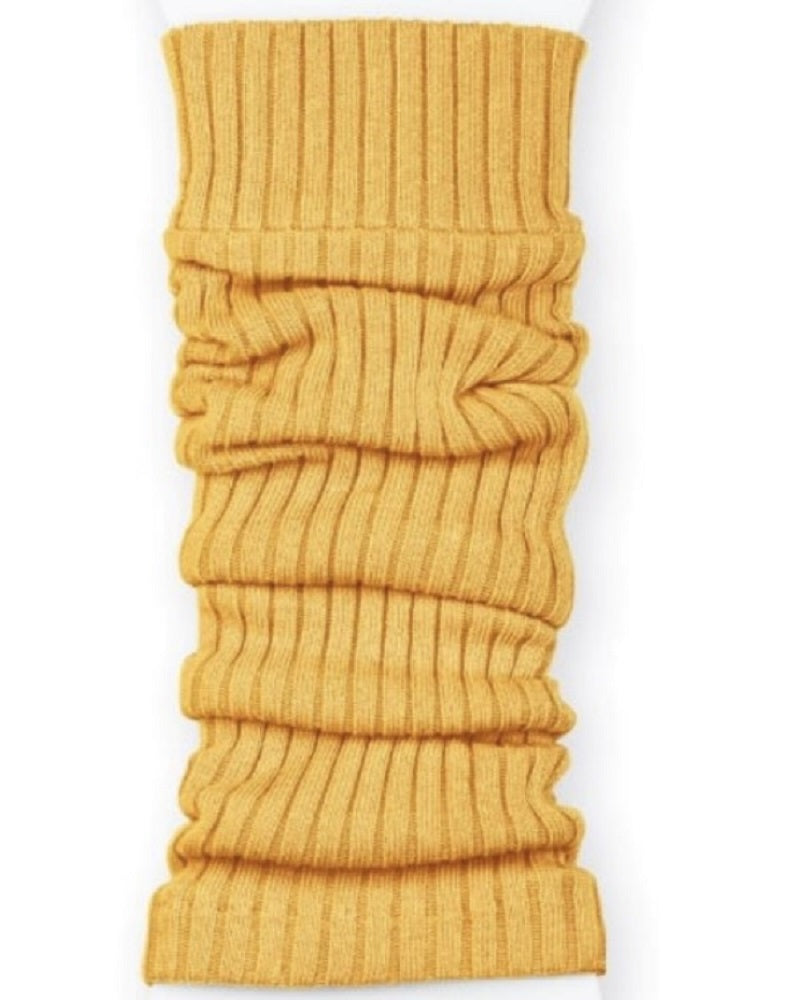 1 Paar Beinstulpen für Frauen aus Baumwolle mit Streifenmuster NEU gelb