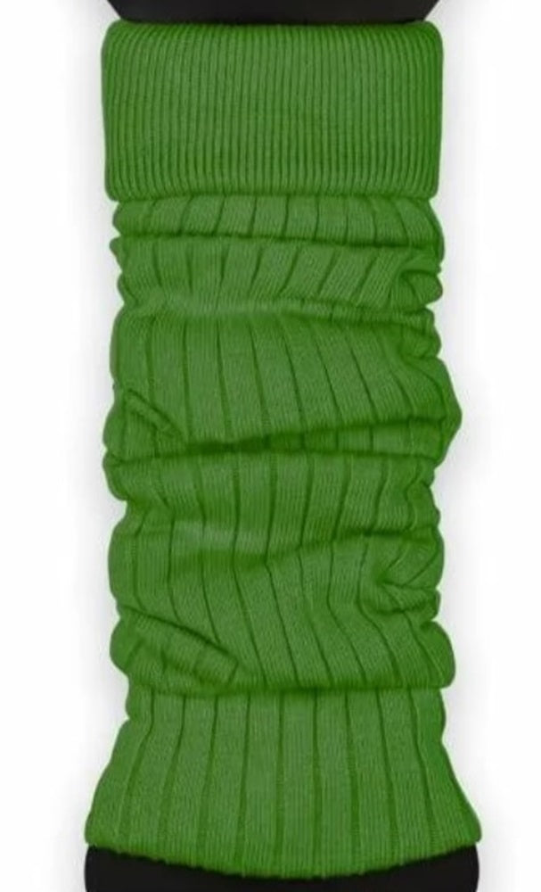 1 Paar Beinstulpen für Frauen aus Baumwolle mit Streifenmuster NEU grün