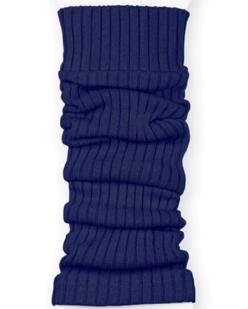 1 Paar Beinstulpen für Frauen aus Baumwolle mit Streifenmuster NEU navyblau