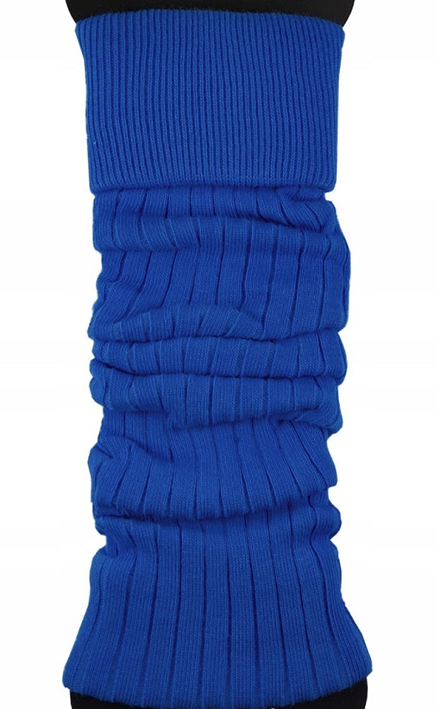 1 Paar Beinstulpen für Frauen aus Baumwolle mit Streifenmuster NEU royalblau