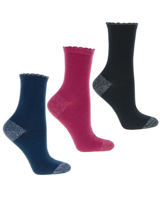 3 Paar Socken mit LUREX 38/41