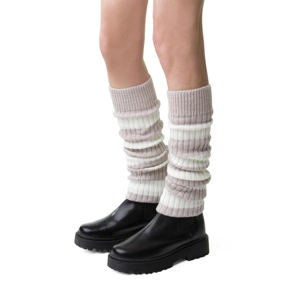Beinstulpen für Frauen aus Wolle mit Streifen