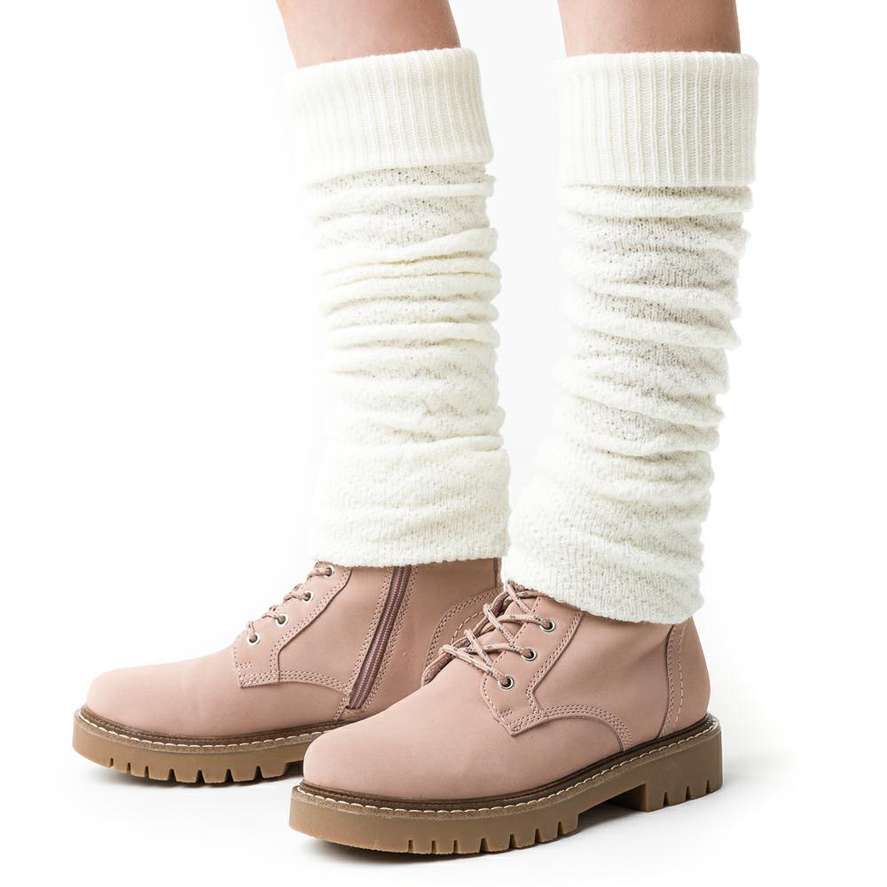 Beinstulpen für Frauen aus Wolle mit Fischgräten-Muster