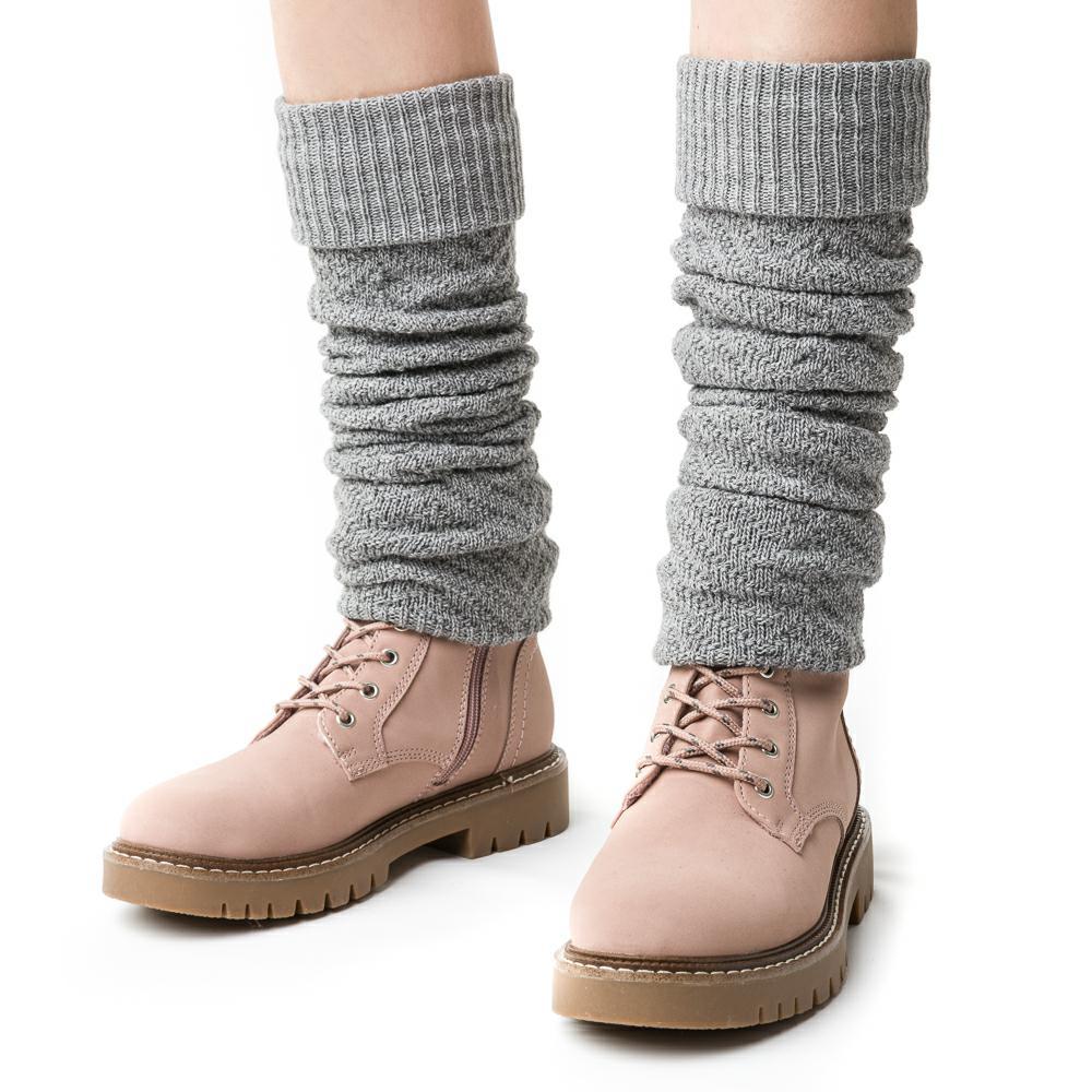 Beinstulpen für Frauen aus Wolle mit Fischgräten-Muster