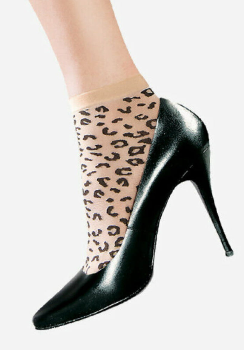 Elegante transparente Leo-Socken 20 DEN für Damen – Stil trifft Verführung