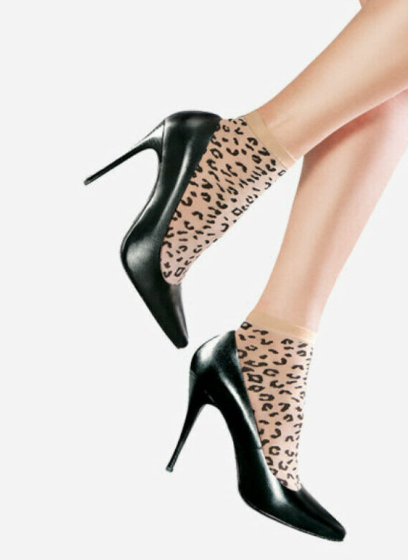 Elegante transparente Leo-Socken 20 DEN für Damen – Stil trifft Verführung