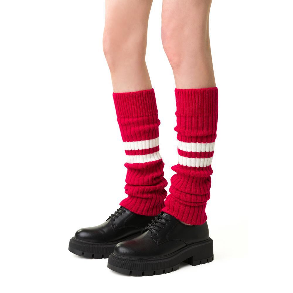 Beinstulpen für Frauen aus Wolle mit Streifen
