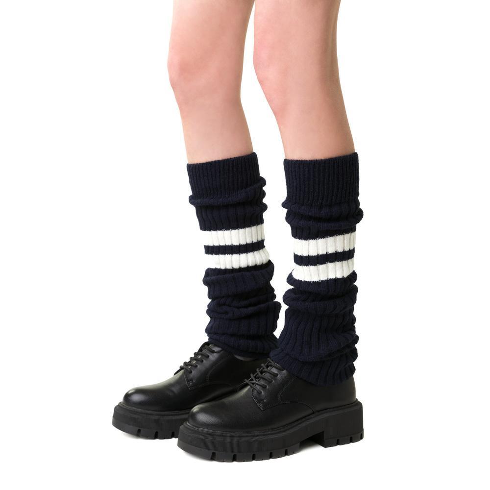 Beinstulpen für Frauen aus Wolle mit Streifen