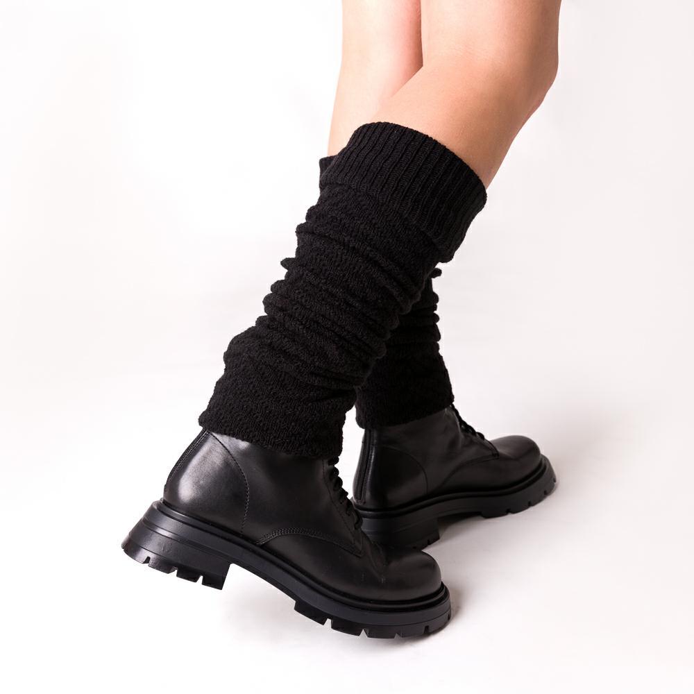 Beinstulpen für Frauen aus Wolle mit Fischgräten-Muster