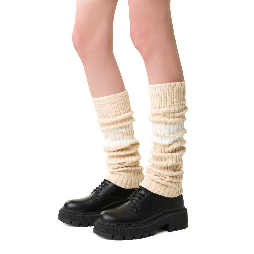 Beinstulpen für Frauen aus Wolle mit Streifen