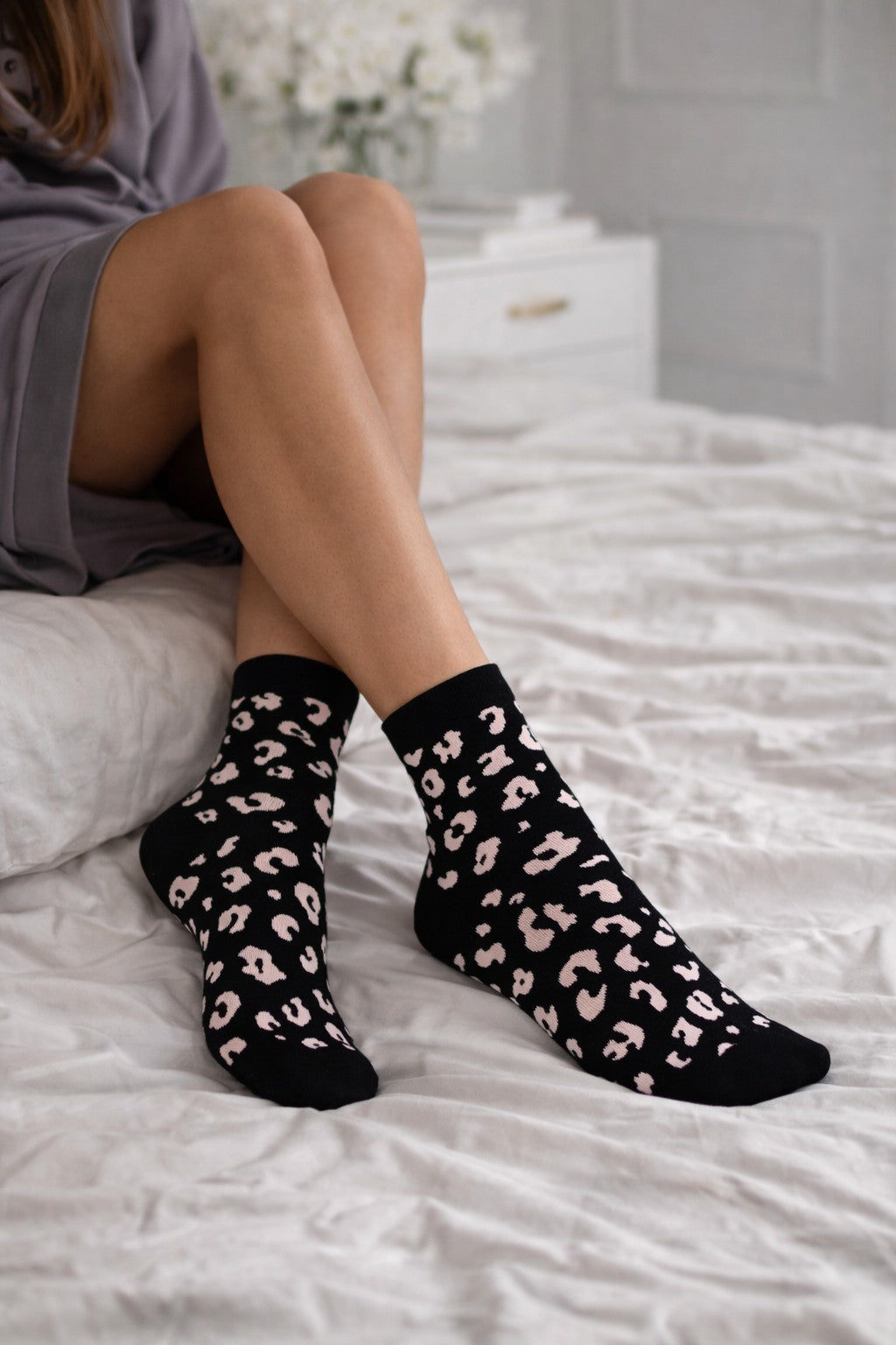 Leo Socken Damen schwarz