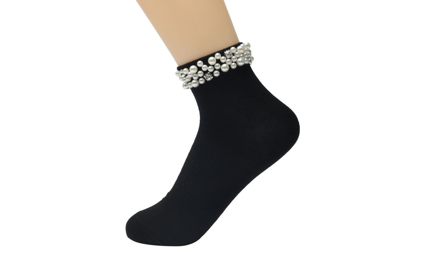 elegante Baumwollsocken mit Glitzer 36/41 für Frauen schwarz NEU