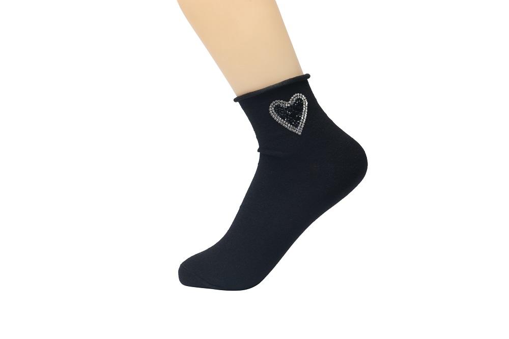 elegante Baumwollsocken mit Glitzer 30/35 für Mädchen schwarz NEU