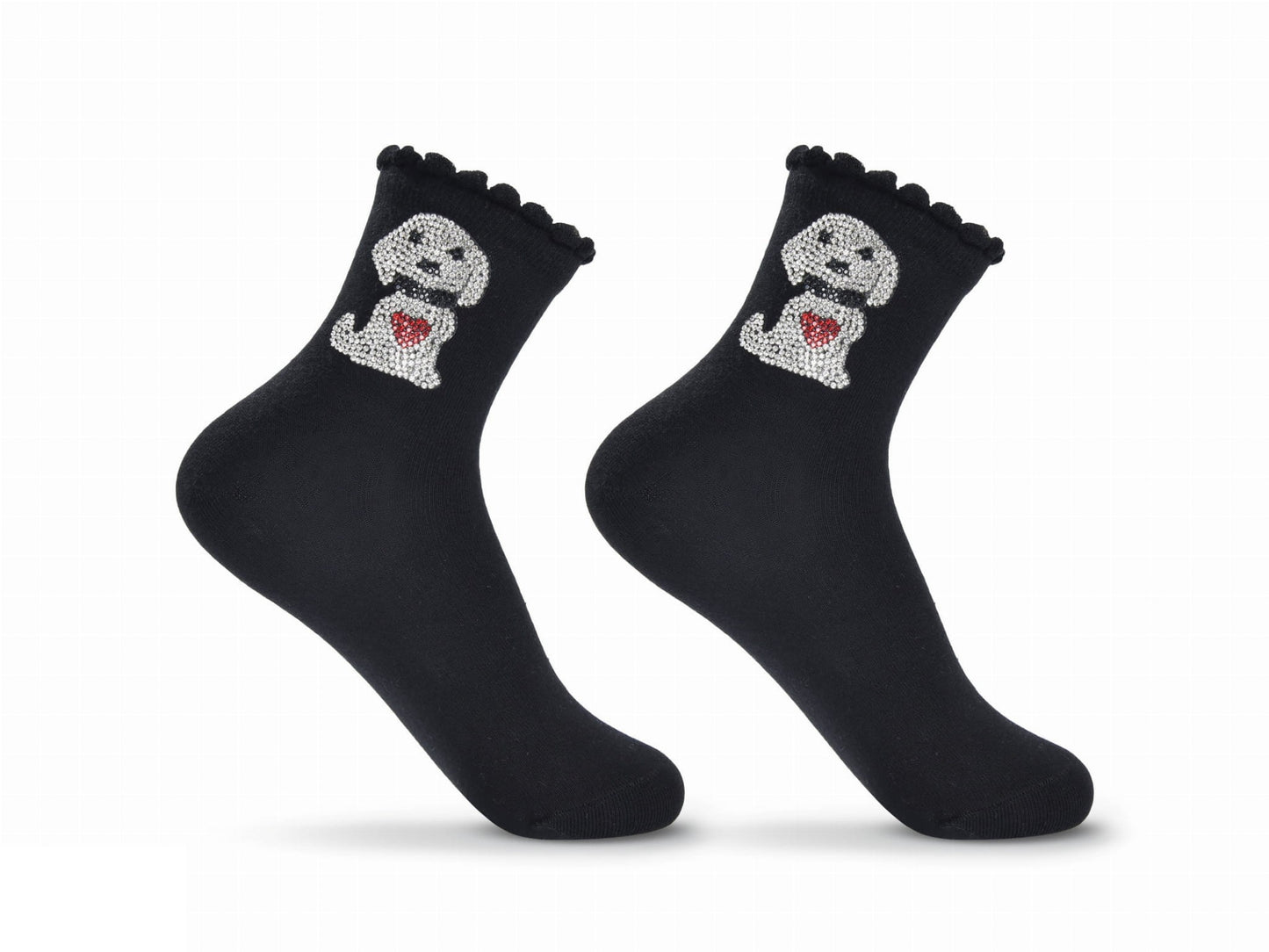 elegante Baumwollsocken mit Glitzer 30/35 für Mädchen schwarz NEU