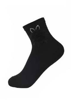 elegante Baumwollsocken mit Glitzer 36/41 für Frauen schwarz NEU