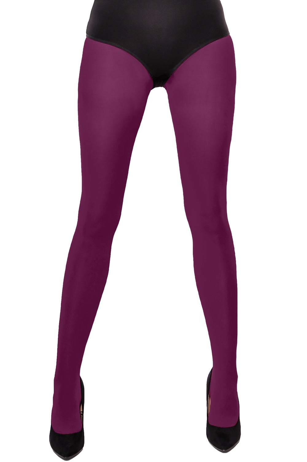 Lycille blickdichte Damenstrumpfhose 60 Den PLUM