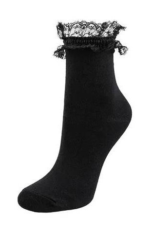 elegante Baumwollsocken mit Glitzer 30/35 für Mädchen schwarz NEU